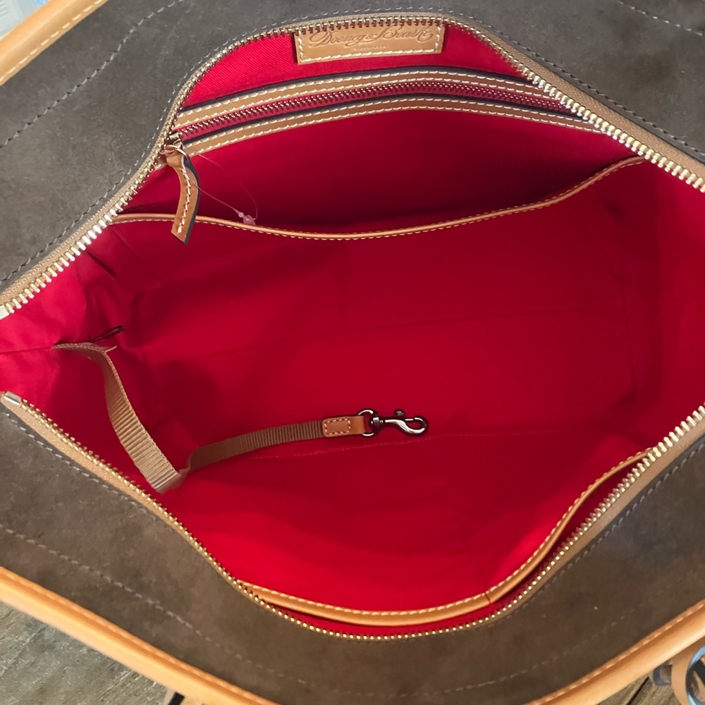 NEW Dooney and Bourke Brown Suede Tote/Handbag - Picture 9 of 11